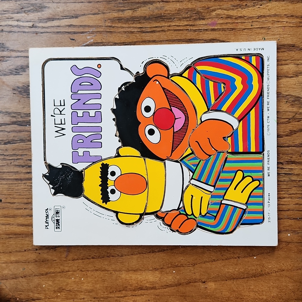 1976 Bert & Ernie "We're Friends" puzzle